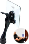 Door Stopper with Adhesive Bracket Stickers, No Drilling or Tools Needed, Available for All Doors, Door Holder, Heavy Door Stop, KickDown Door Stoppers, Bottom of Door by HASHI (Black/Bracket)