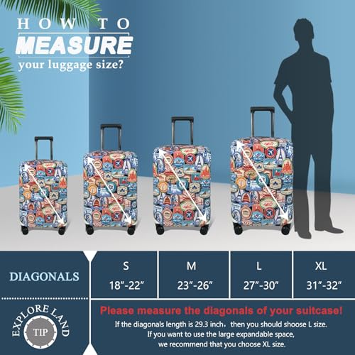 Travel Luggage Cover Suitcase Protector Fits 27