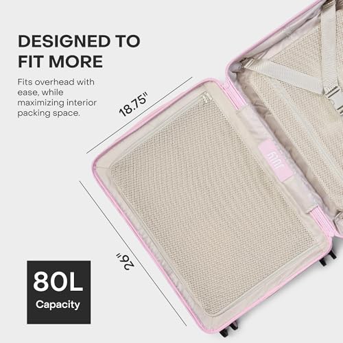 Checked Expandable Suitcase