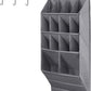 Over the Door Shoe Organizer, 14 Pockets Hanging Shoe Storage Rack with Large Deep Pockets, Oxford 600D Fabric Grey Shoe Storage Rack with 6 hook for Shoes, Slipper,Home Accessories etc