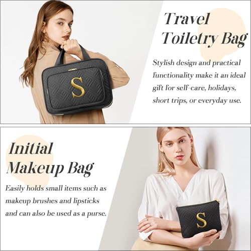 Personalized Hanging Toiletry Bag Travel Makeup & Cosmetic Bag Organizer (2 Count)