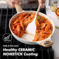 12.5inch Ceramic Nonstick Frying Pan Paella Pan with Lid