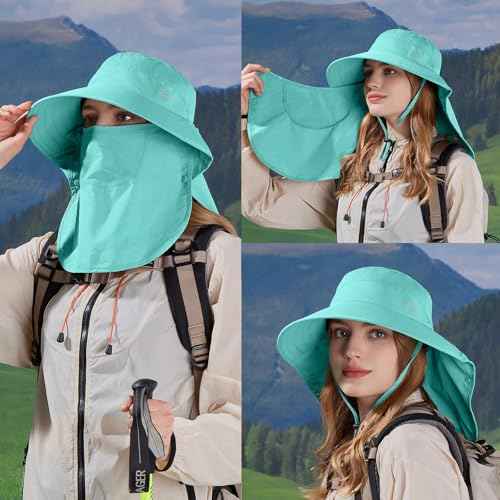 Sun Hat for Men Women with Neck Flap