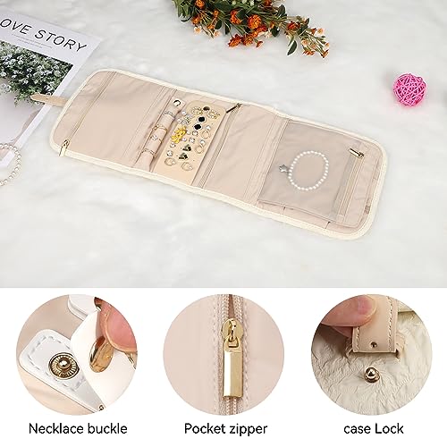 Small Travel Jewelry Organizer Roll for Women