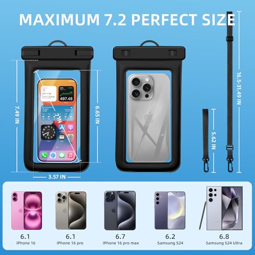 IPX8 Floating Waterproof Dry Bag 2 (2 Count)