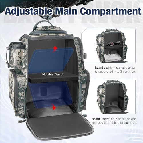 Fishing Backpack with 2 Rod Holders