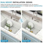 27"x19" White Undermount Sink
