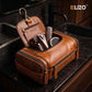 Real Leather Toiletry Bag for Men