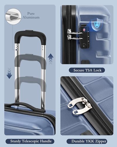 Lightweight Luggage with TSA Lock (3 Count)