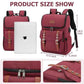 Vintage Backpack Travel Laptop Backpack with usb Charging Port for Women & Men College Backpack Fits 15.6 Inch Laptop Red Brown