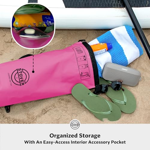 5/10/25/30/40L Waterproof Dry Bag, Small Lightweight Roll Top Dry Bag Backpack w/Waterproof Phone Case, Kayaking, Travel, Hiking, Fishing, Tubing, Camping, the Beach, Men/Women (Pink)