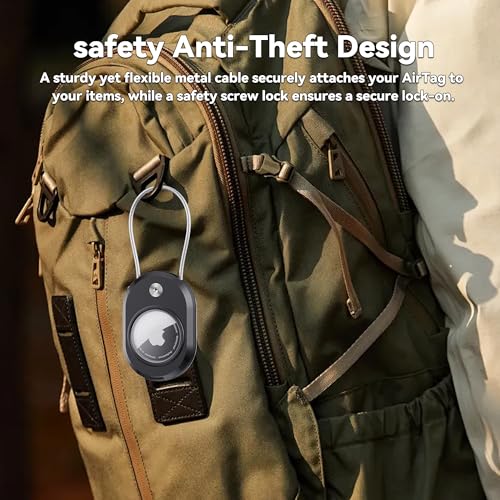 2 Pack for AirTag Holder Keychain with Luggage Tag