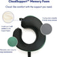 C CUSHION LAB Travel Pillow, Award-Winning Patented Ergonomic Design for Chin & Neck Support Memory Foam Neck Pillow, Compact Airplane Pillow for Traveling, Flight, Car (Hunter Green, Large)