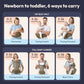 6-in-1 Baby Carrier with Hip Seat, Ergonomic Newborn to Toddler Carrier 7–50 lbs, Front Back Hip Carry, Lumbar Support, Sun Hood, Safety-Certified, Warm Taupe