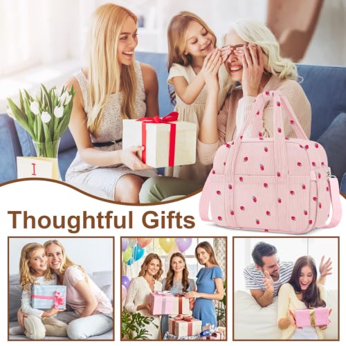 Corduroy Lunch Box Lunch Bag for Women Adults Men