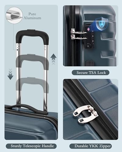 Lightweight Luggage with TSA Lock (3 Count)