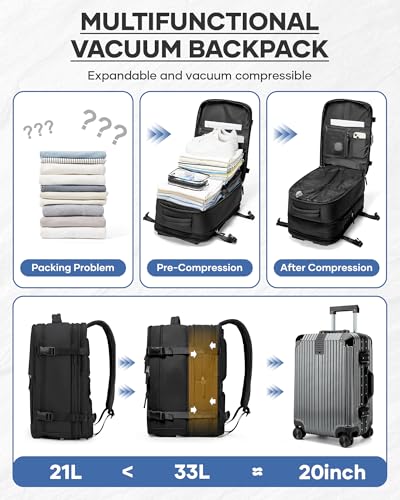 Vacuum Backpack Travel with Pump