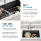 Forteza 32 inch Undermount Single Bowl Granite Kitchen Sink in Black