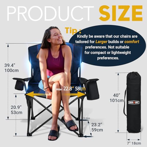 2 Pack Oversized Camping Chairs (2 Count)