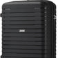 Kono 24 Inch Expandable Luggage Suitcase with Spinner Wheels, Durable Hardside Checked Luggage with Hidden Cup Holder, Lightweight Hard Shell Medium Suitcase with TSA Lock(Black)