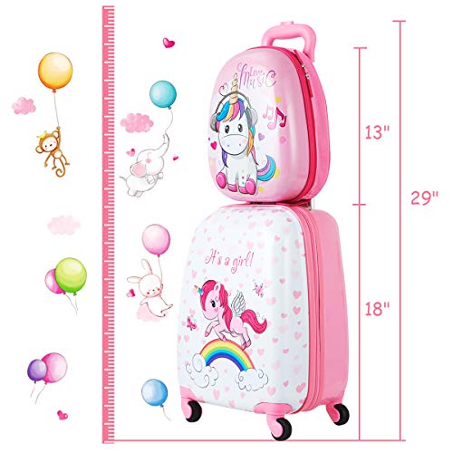 2 Pcs Kids Carry On Luggage (2 Count)