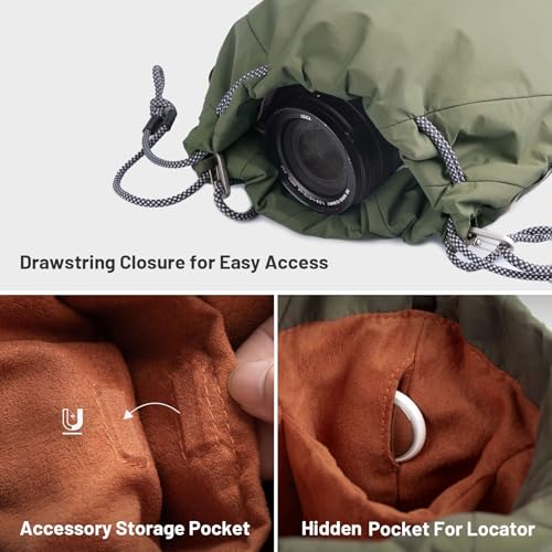 OneGo Drawstring Small Camera Bag Soft Cute Camera Pouch Handbag