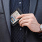 RFID Blocking Slim Bifold Genuine Leather Minimalist Front Pocket Wallets for Men with Money Clip Thin Gift