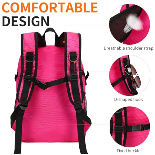 Small Hiking Backpack 15L Travel Lightweight Hiking Packable Daypack Water