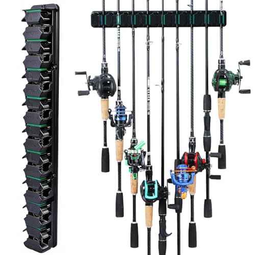 Vertical Fishing Rod Holder Wall Mount