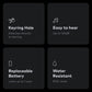 Chipolo ONE Spot - 4 Pack - Finder, Bluetooth Tracker - Works with The Apple Find My app (only for iOS) (Almost Black)