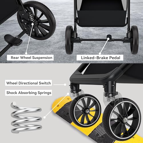 2-in-1 Convertible Baby Stroller for Newborn to Toddler