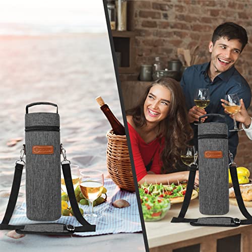 Single Bottle Wine Bag Carrier Insulated Cooler Tote