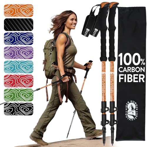 100% Carbon Fiber Trekking Poles by USA Brand