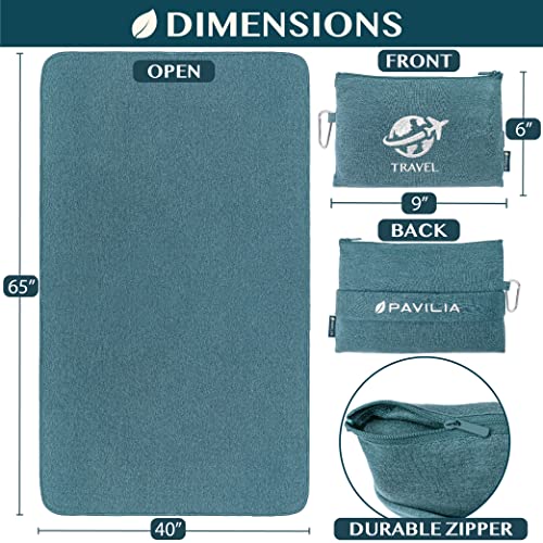 Travel Blanket Airplane Compact with Bag