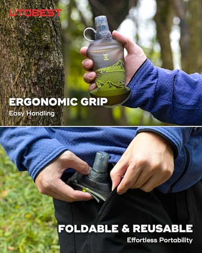 Soft Flask 200ml Collapsible Running Water Bottles (2 Count)