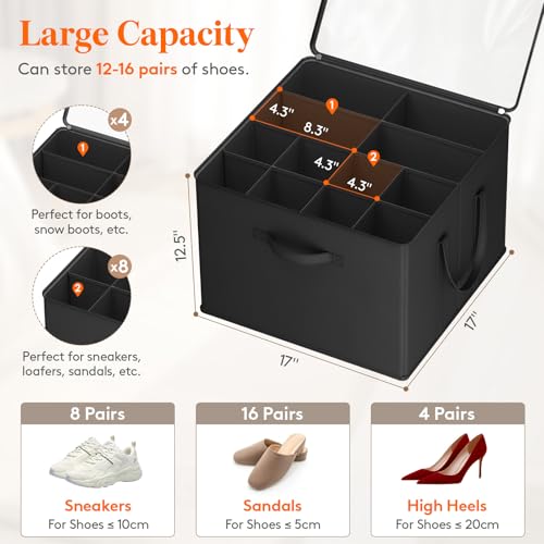 Shoe Storage Organizer for Closet (3 Count)