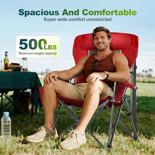 Oversized Camping Chair for Adult Lawn Chair for Outdoor Camping (2 Count)