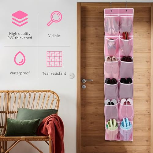 Over the Door 12 Pocket Hanging Shoe Organizer