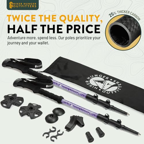 100% Carbon Fiber Trekking Poles by USA Brand