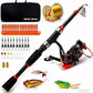 Collapsible Fishing Rod and Reel Combo