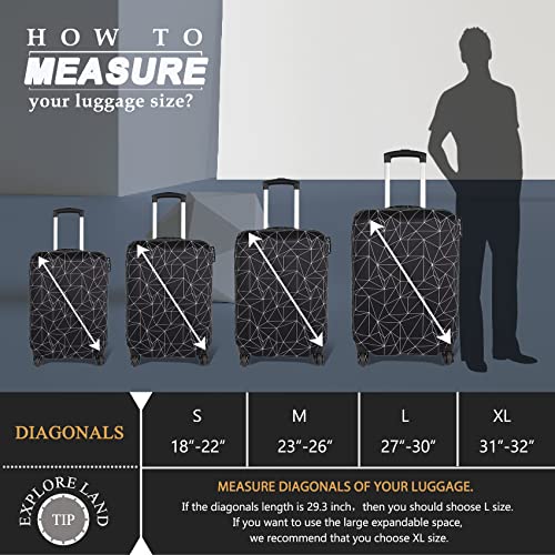 Travel Luggage Cover Suitcase Protector Fits 27
