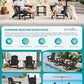 4 Pcs HDPE Folding Adjustable Adirondack Chair with Ottoman (4 Count)