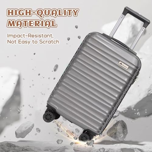 Luggage Set 3 Piece Luggage Set ABS hardshell Spinner Wheels Luggage Carry on Suitcase with Weekender bag & Toiletry bag