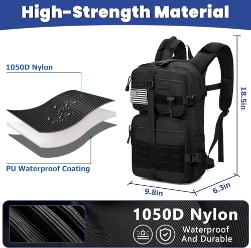1050D Tactical Hydration Backpack with 3L TPU Water Bladder
