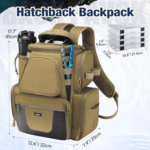Fishing Backpack with 2 Rod Holders