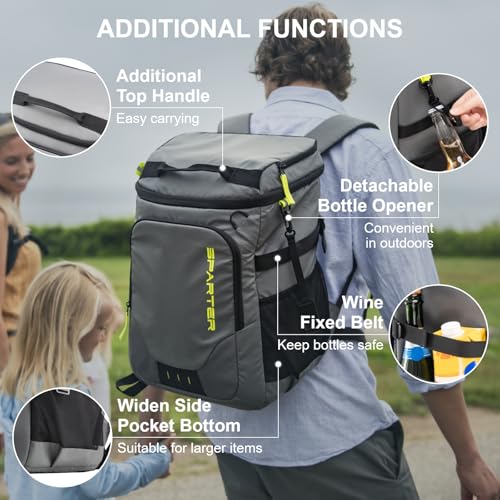 Large Backpack Cooler 49 Can Waterproof Insulated Leakproof Beach (49 Count)