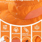 UPF50+Mens Womens Sun Hat Wide Brim Fishing Hat Packable UV Protection Gardening Beach Hat Orange