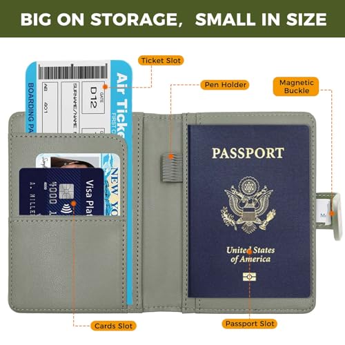 Premium Leather Passport Holder Covers Case