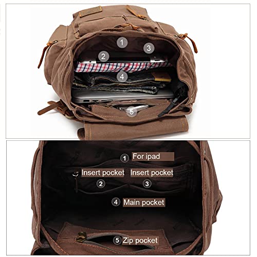 High Capacity Canvas Vintage Backpack