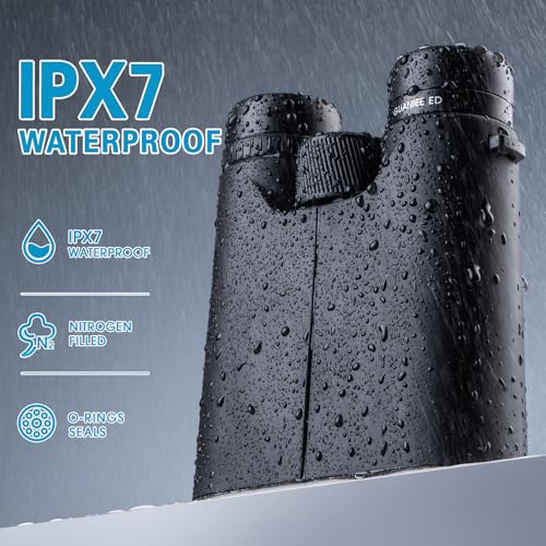 10x42 Binoculars for Adults High Powered Compact Binoculars with Low Light Night Vision for Bird Watching Hunting Travel Outdoor Sports